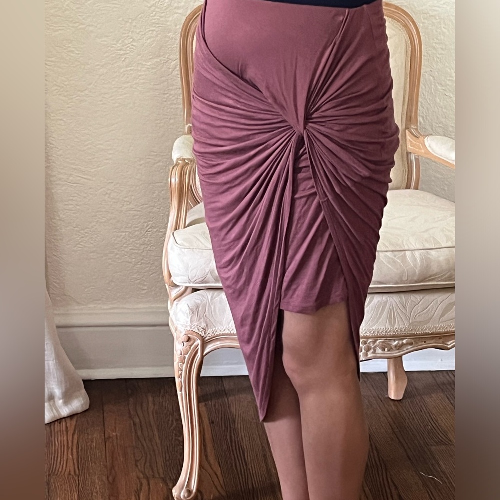 Charlotte Russe Purple Asymmetrical Pencil Skirt, size M